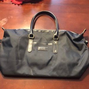 Black weekender bag